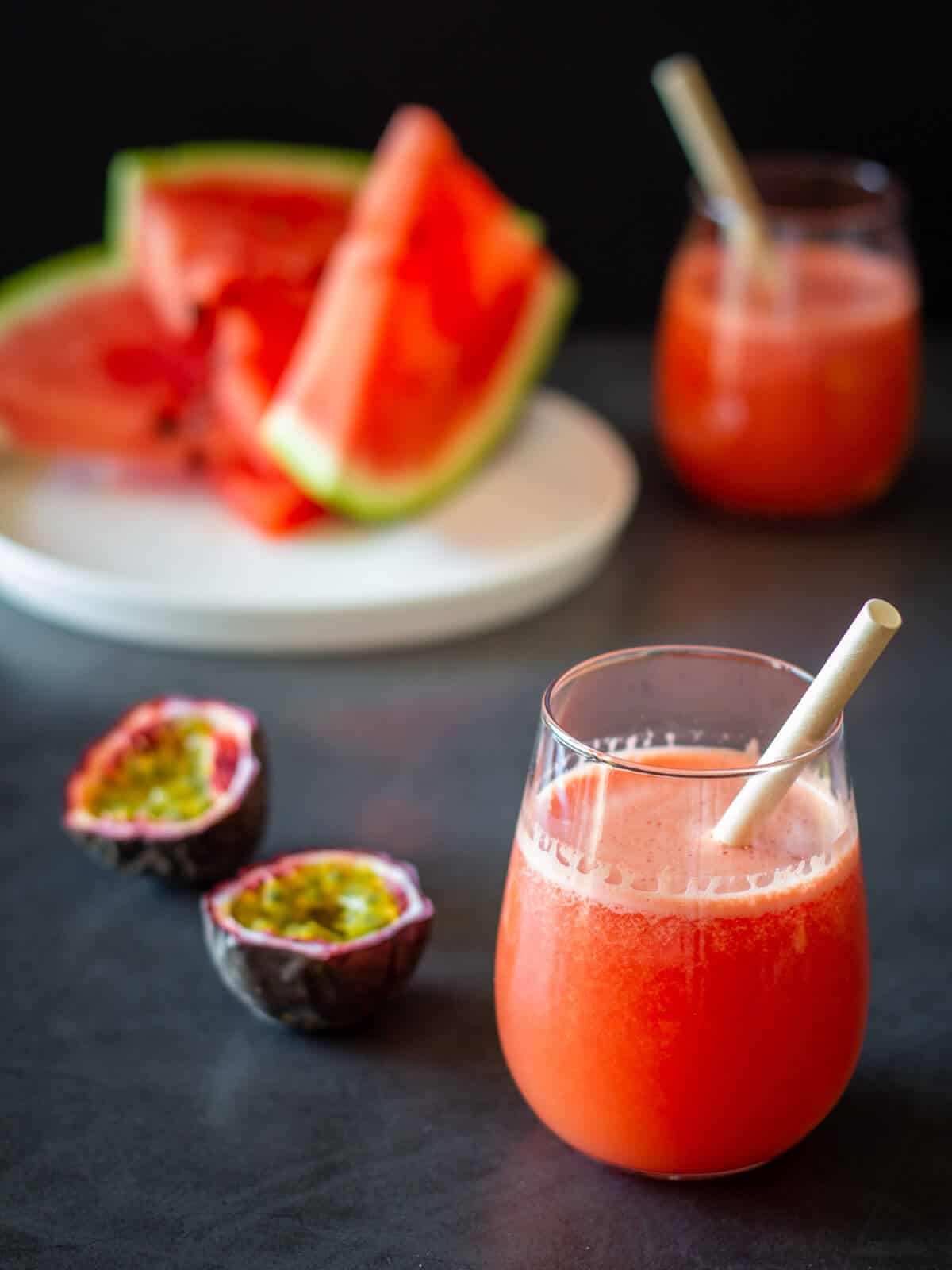 Drink fresh juice like watermelon