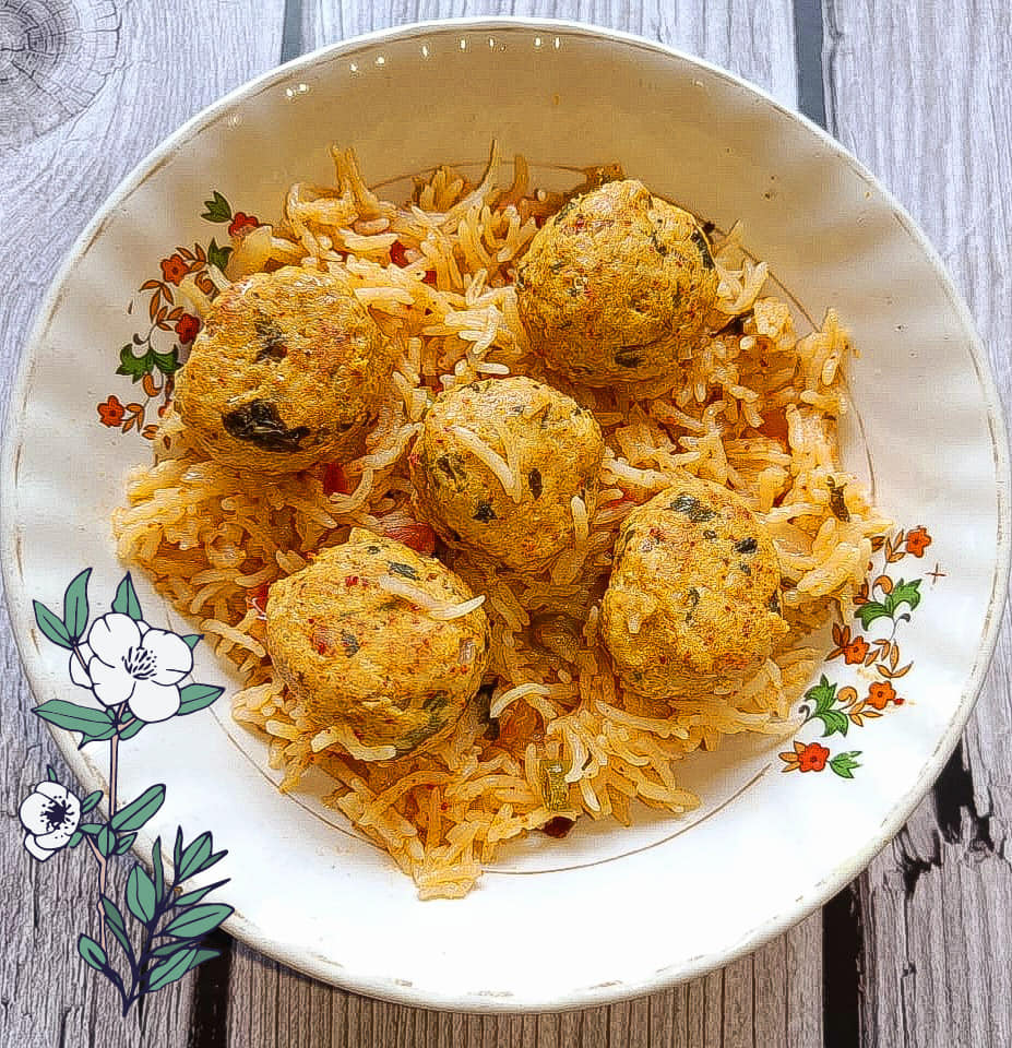  Chicken Meatball Pulao 